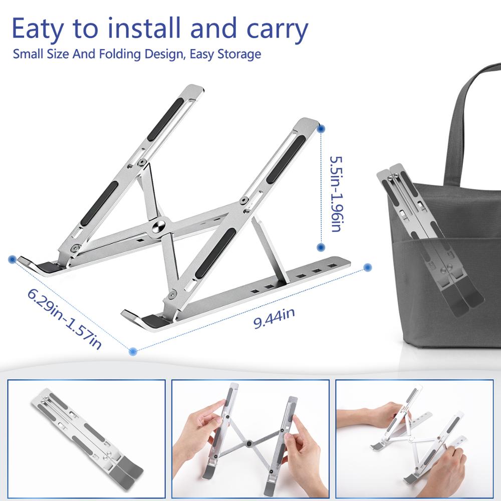 Suport pliabil pentru laptop, suport reglabil pentru notebook, suport portabil pentru laptop