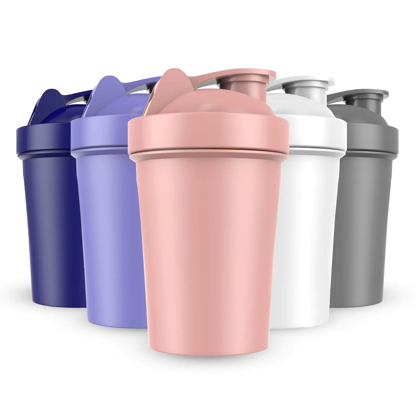 JEELA SPORTS 5er-Pack Protein-Shaker-Flaschen für Proteinmischungen – 590 ml – Spülmaschinenfeste Shakerbecher für Protein-Shakes – Shakerbecher für Mixer, Protein-Shaker-Flasche für Shakes, Protein-Shaker-Mixer