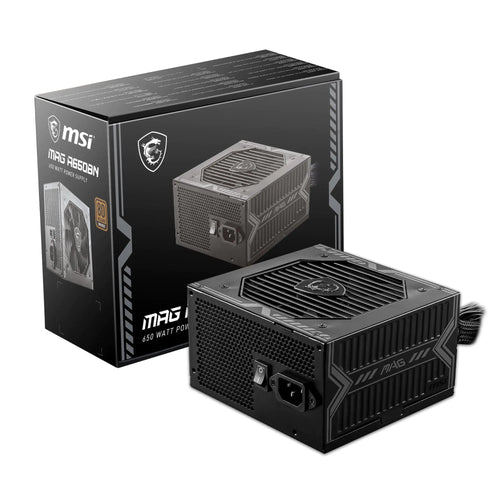 MSI MAG A650BN Gaming Power Supply - 80 Plus Bronze Certified 650W - Compact Size - ATX PSU (Renewed) (Renewed)