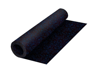 Genaflex Gummi-Fitnessstudio-Bodenmatte - 8 mm dick - Strapazierfähige, gewerbliche Schutzmatte für Fitnessstudios (Rolle 4 x 6, 15 % hellblau)