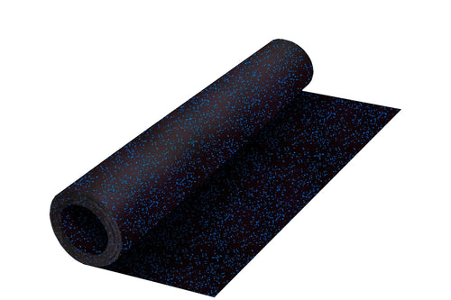 Genaflex Gummi-Fitnessstudio-Bodenmatte - 8 mm dick - Strapazierfähige, gewerbliche Schutzmatte für Fitnessstudios (Rolle 4 x 6, 15 % hellblau)