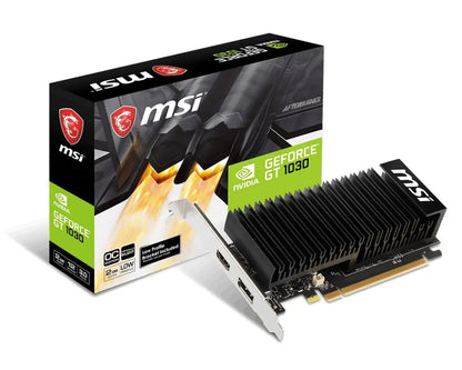 MSI GAMING GeForce GT 1030 2GB GDRR4 64-bit HDCP Support DirectX 12 Low Profile Heat Sink OC Graphics Card (GT 1030 2GHD4 LP OC) (Renewed)