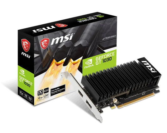 MSI GAMING GeForce GT 1030 2GB GDRR4 64-bit HDCP Support DirectX 12 Low Profile Heat Sink OC Graphics Card (GT 1030 2GHD4 LP OC) (Renewed)