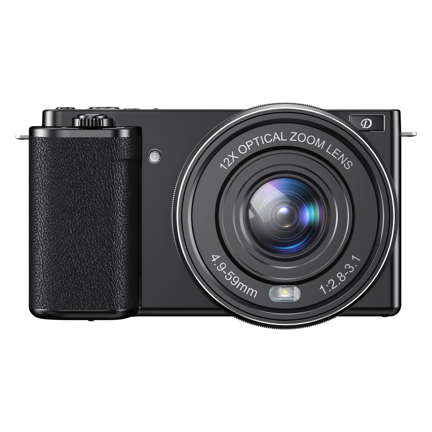 Cameras for Photography4K 64MP Digital Camera12X Optical Vlogging Camera for YouTubeOne Button Point and Shoot Digital CameraAuto-Focus Video CameraTravel Camera with 64G TF Cards for Beginners