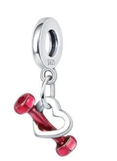Gym Halter Charm Pendant Bead (One Piece)