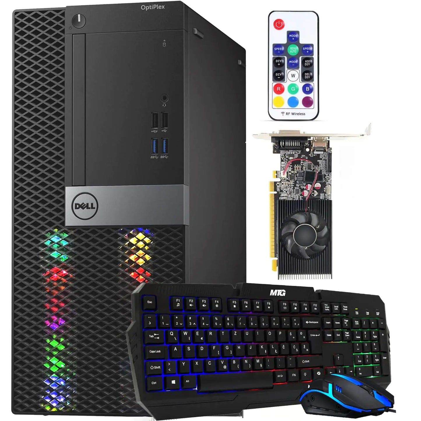 Dell RGB Gaming Tower Computer - Intel Core i7 6th Gen NVIDIA GTX 1050 Ti 4GB GDDR5 16GB Ram 512GB SSD Prebuilt Gaming Desktop PC with Built-in WiFi & RGB Set Windows 10 Pro (Renewed)