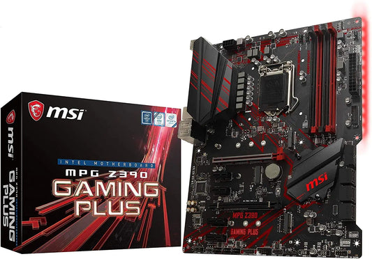 MSI MPG Z390 Gaming Plus LGA1151 (Intel 8th and 9th Gen) M.2 USB 3.1 Gen 2 DDR4 HDMI DVI CFX ATX Z390 Gaming Motherboard (Renewed)